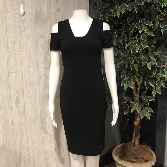 black dress cold shoulder